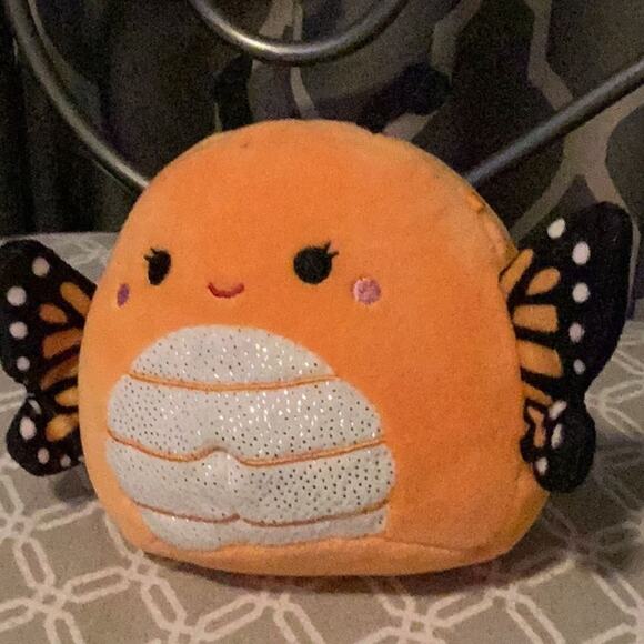 Squishmallos Monarch Orange Butterfly small stuffed animal - Picture 3 of 3